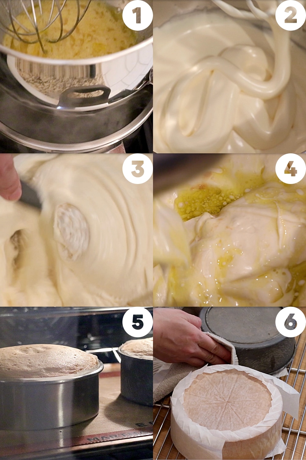 6 steps to make genoise sponge cake