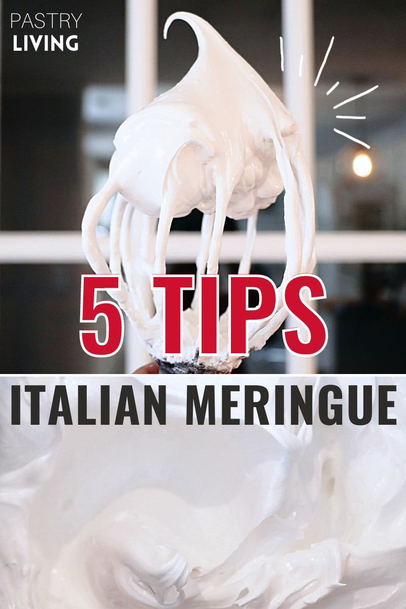 italian meringue on a whisk