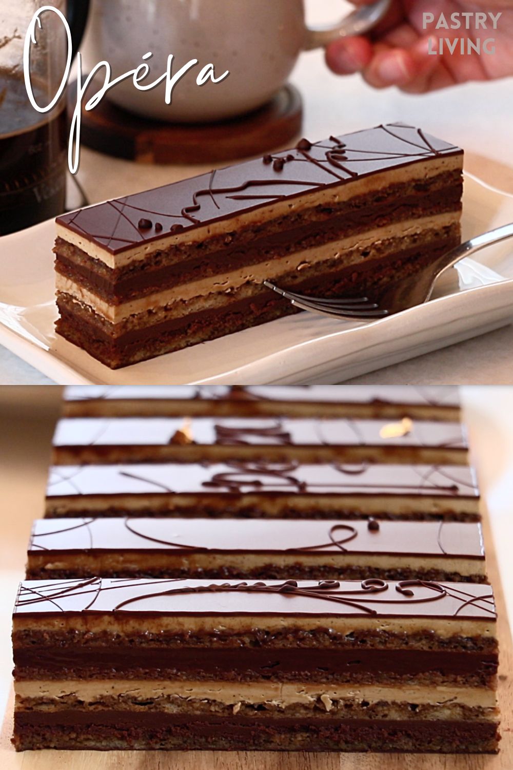 slices of classic opera cake