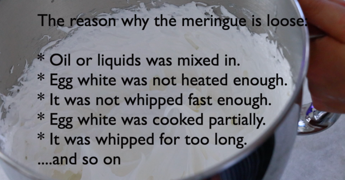 The reasons why the Swiss meringue is loose