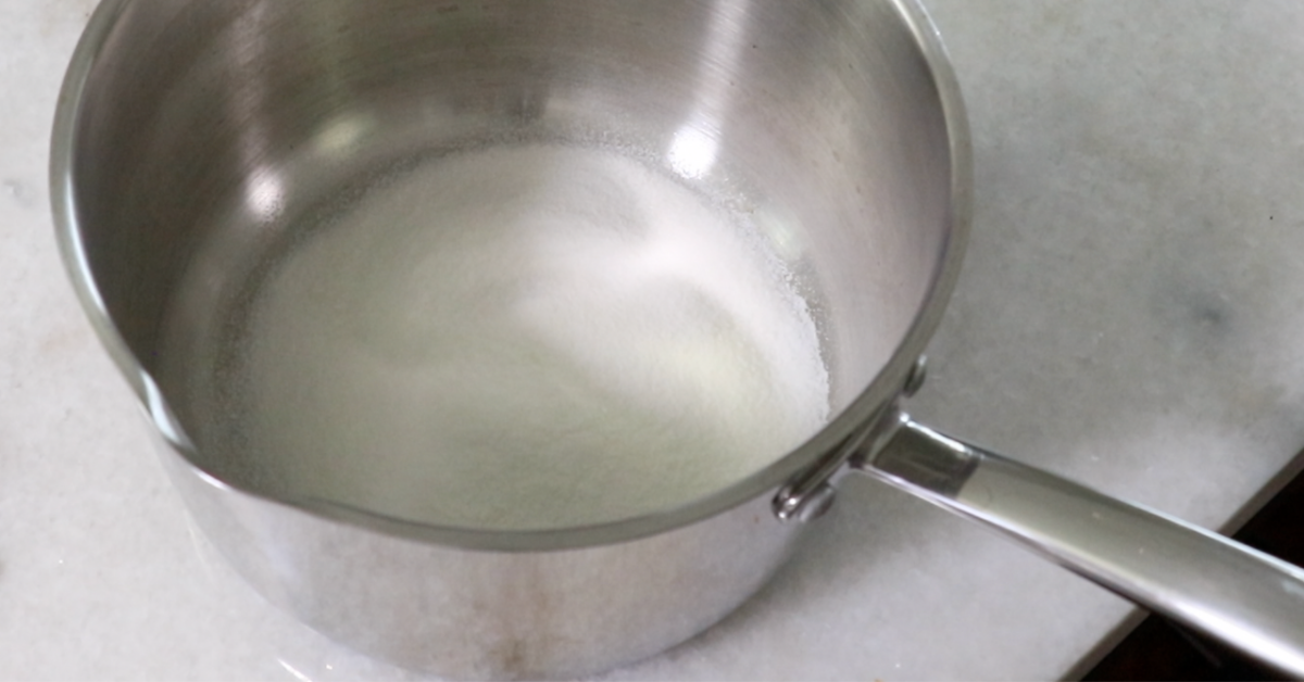 granulated sugar in a pod