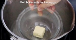 melting butter in water bath