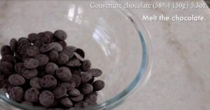 dark chocolate in a bowl