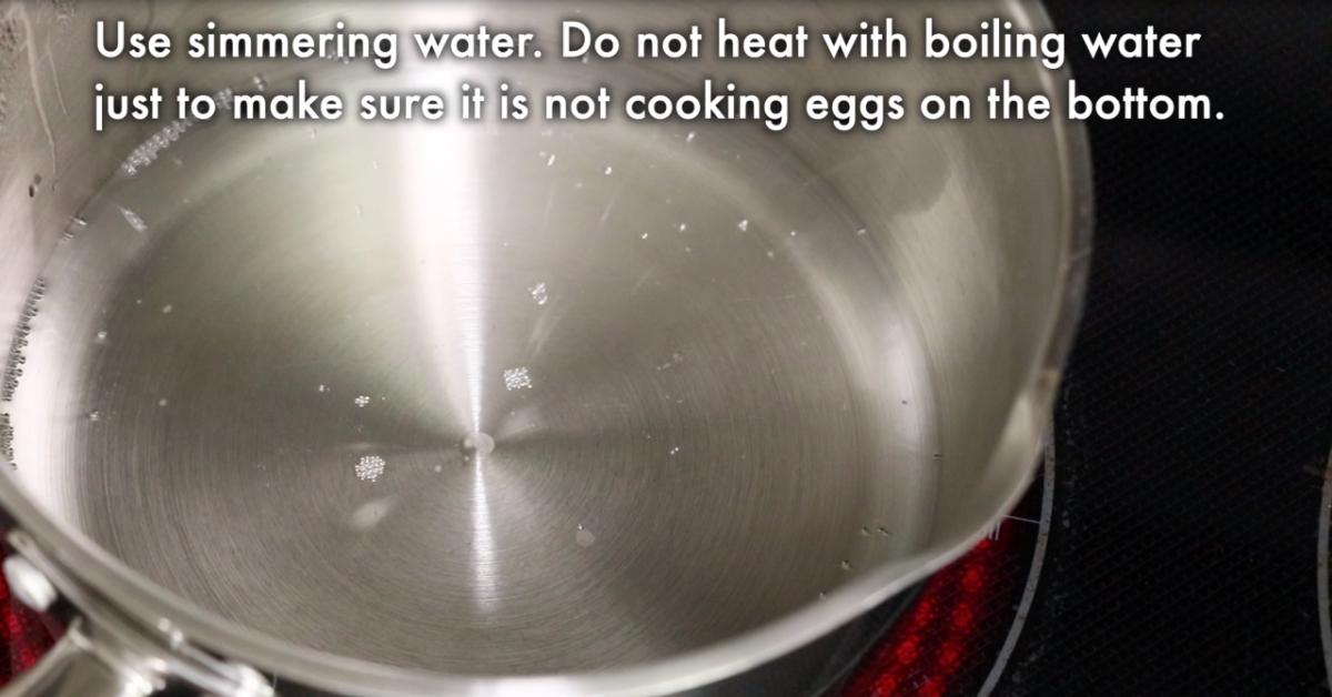 simmering hot water in a pod