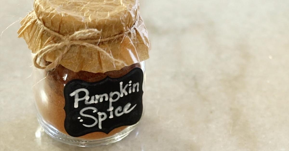 pumpkin spice packed and decorated in a mason jar