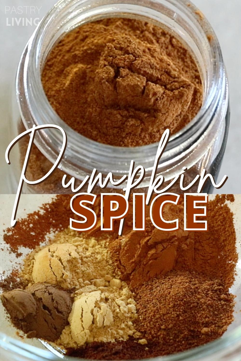 pumpkin spice in a jar and 5 spices to make it