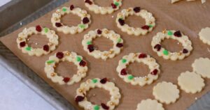 wreath cookies before baking