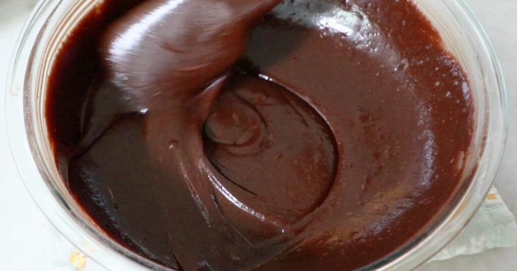 the batter for chocolate cake