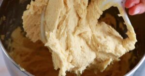 a close-up of butter cookie dough