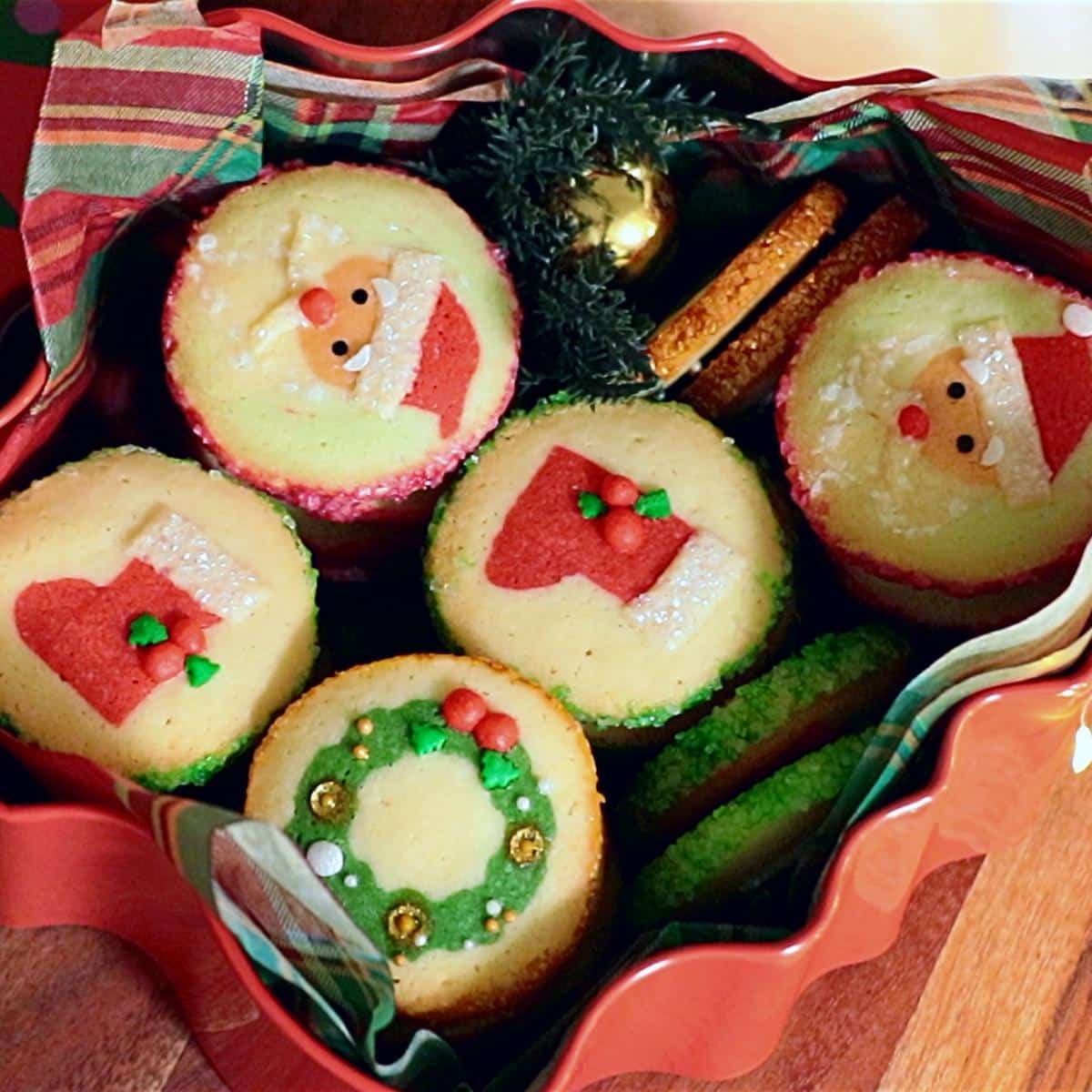 Christmas cookies in a cookie box
