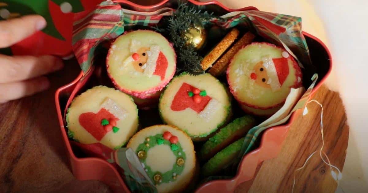 slice-and-bake Christmas cookies in a cookie box