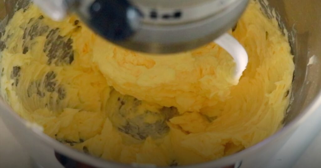 mixed butter and egg to make cookie dough