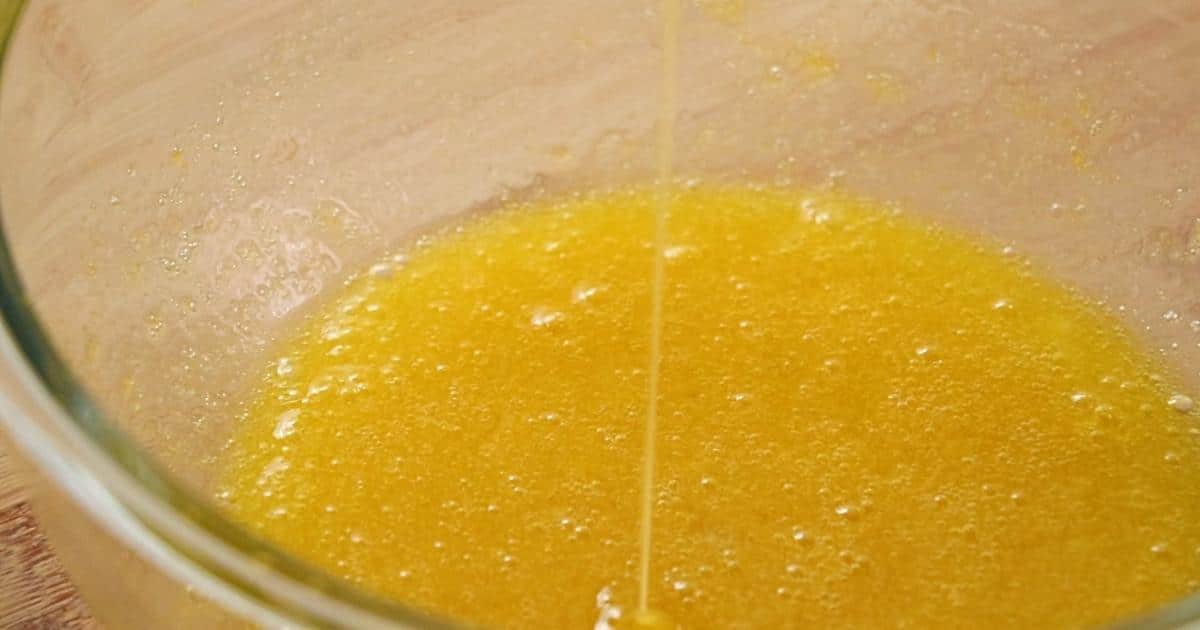 egg mixture to make lemon madeleines