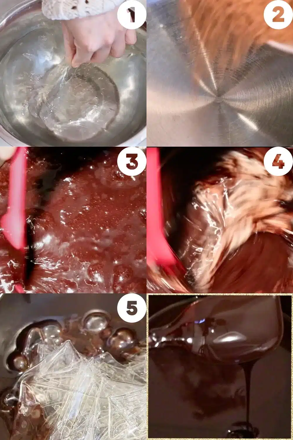 5 steps to make chocolate mirror glaze