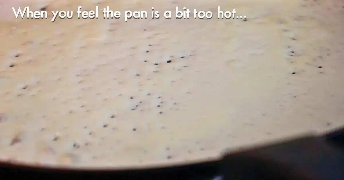 tiny holes on the surface of a crepe