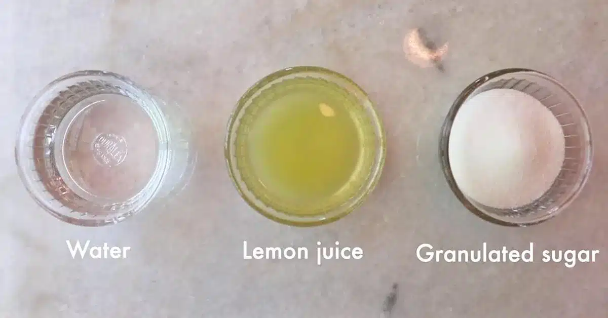 ingredients for lemon syrup
