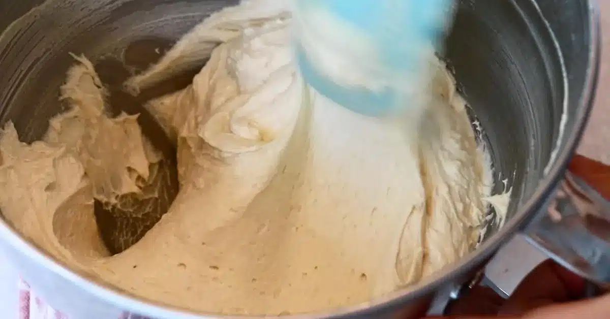 mixed flour, sugar, butter and egg to make lemon pound cake