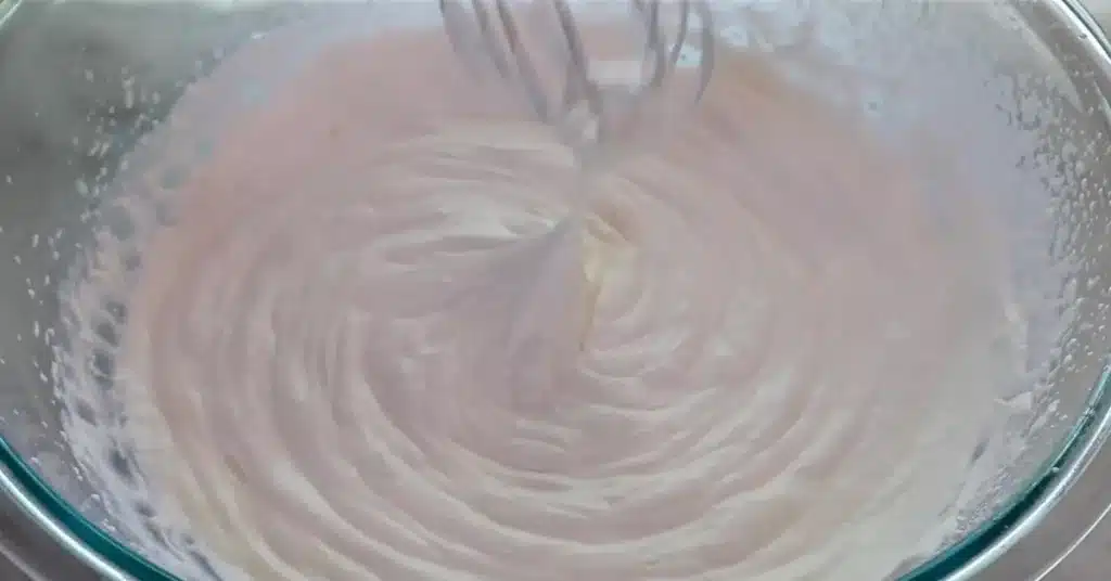 whipped heavy cream and sugar