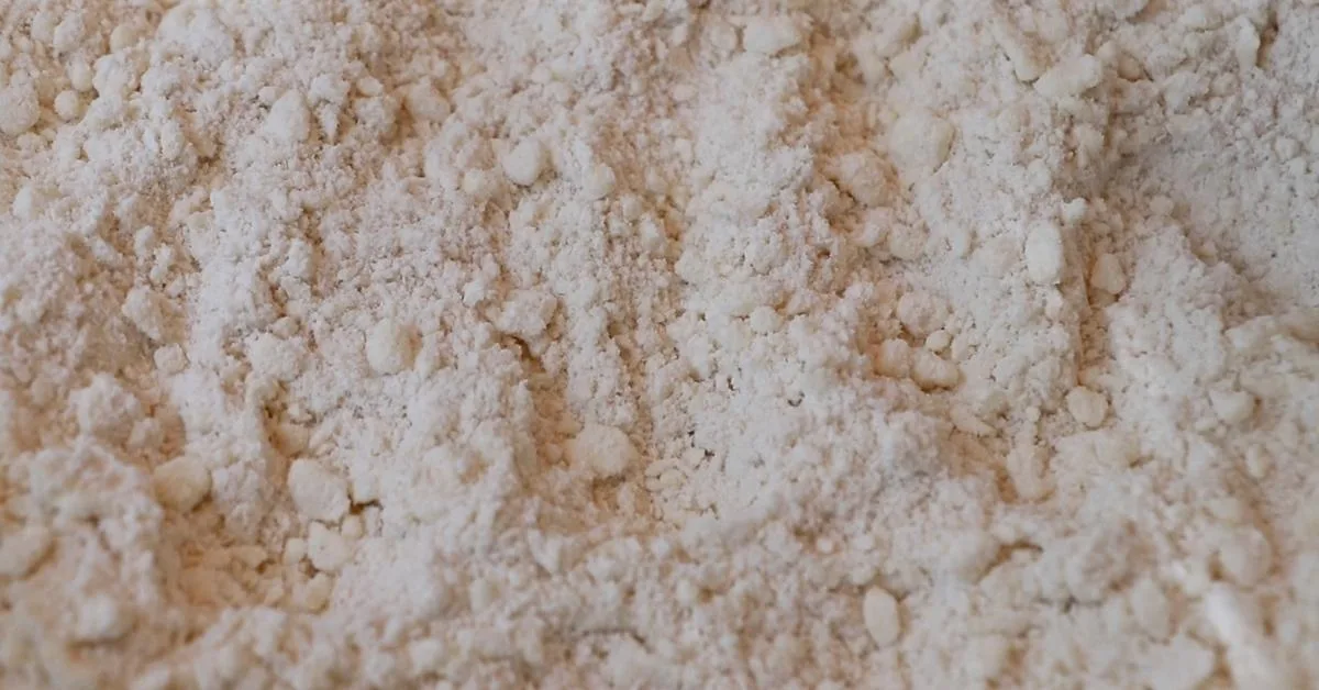 up-close of processed butter, flour, salt and sugar