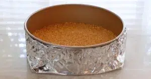 9 inch pan covered with foil