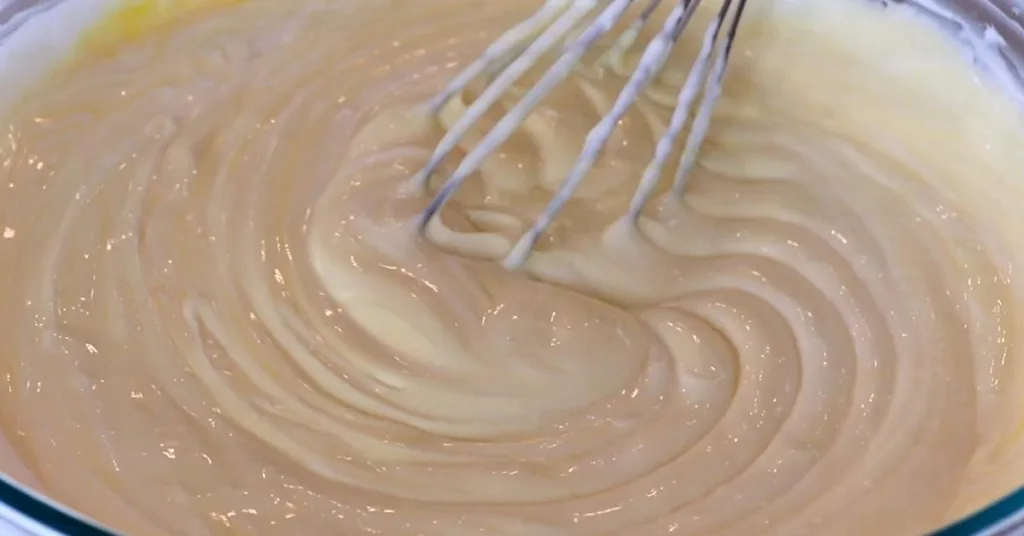 cheesecake batter before adding whole eggs
