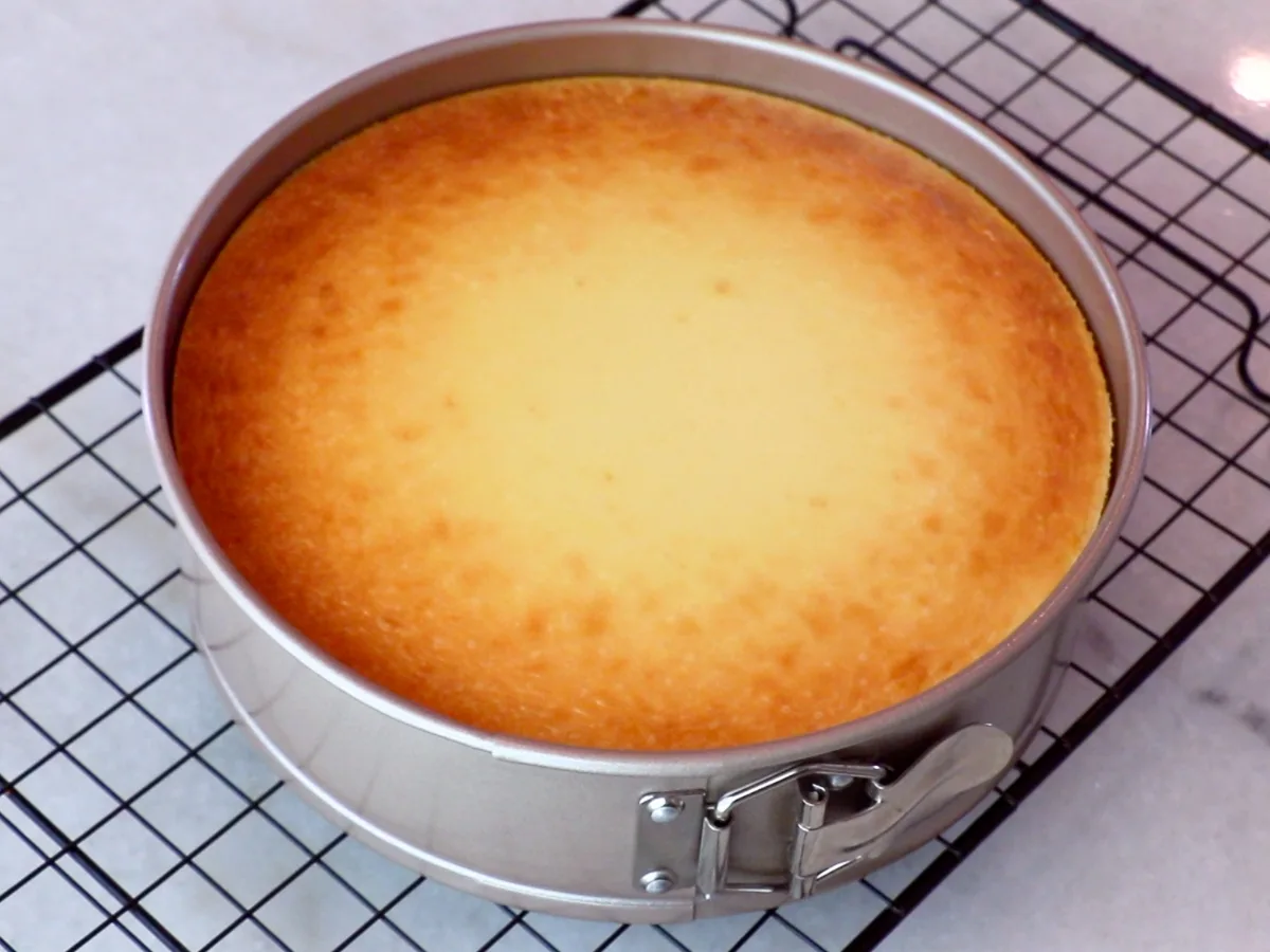 a 9-inch baked cheesecake