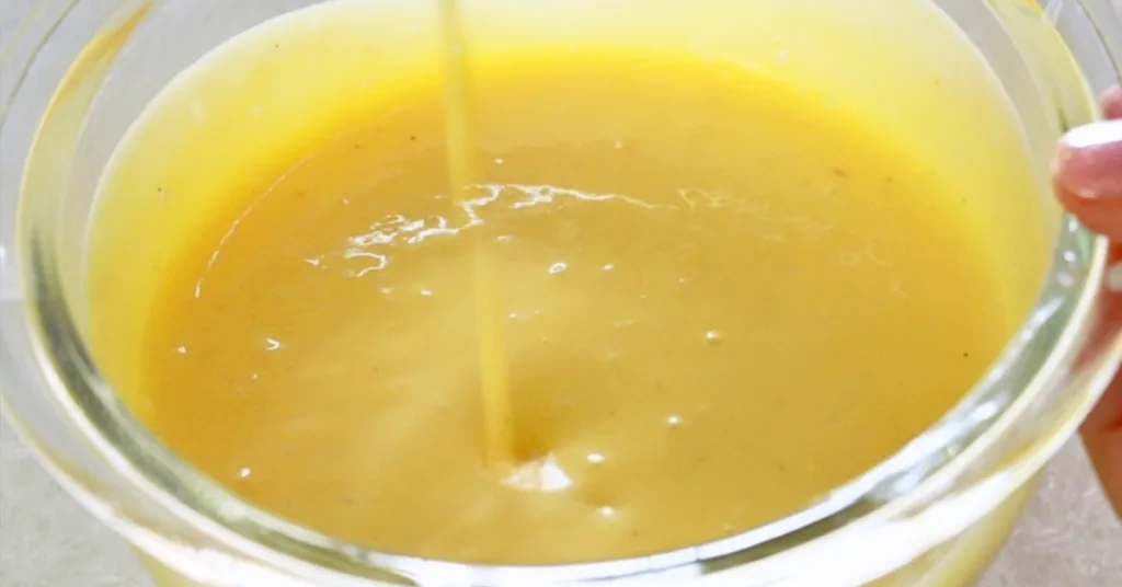 mango panna cotta in a bowl