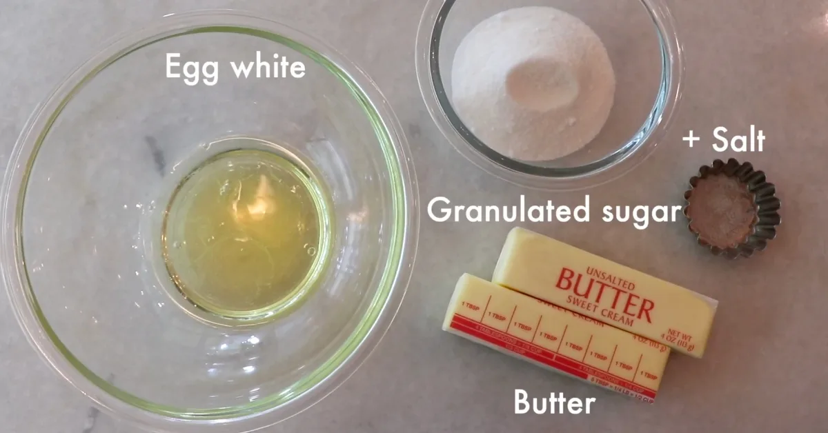 ingredients to make Swiss buttercream