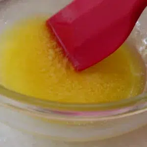 melted butter in a bowl
