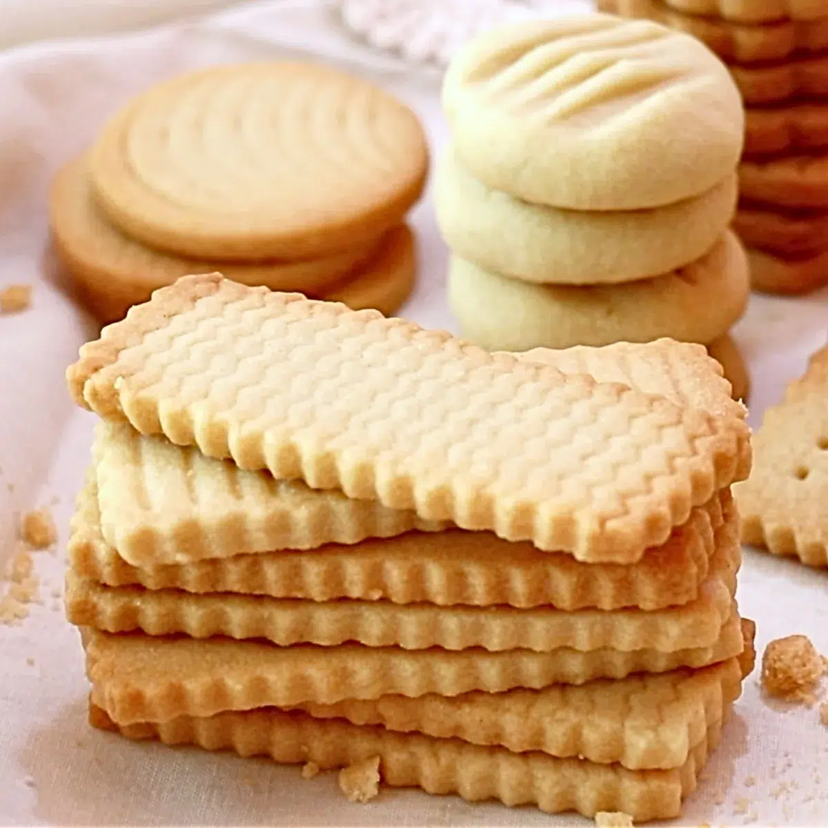 shortbread cookies in a various shapes and sizes