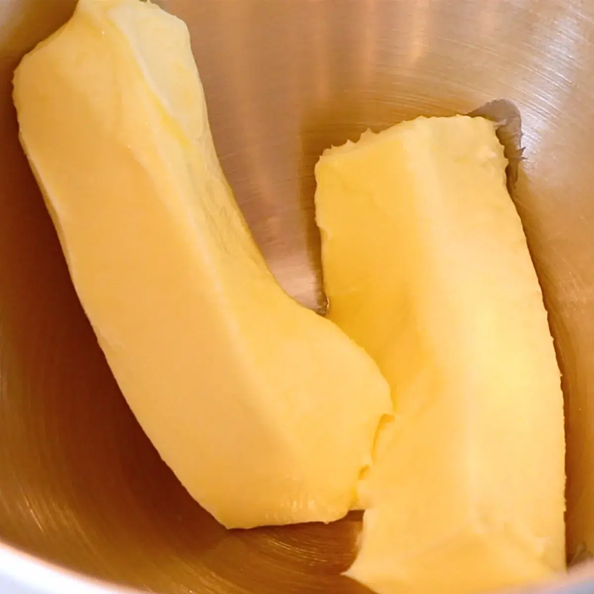 2 sticks of soft butter in a bowl