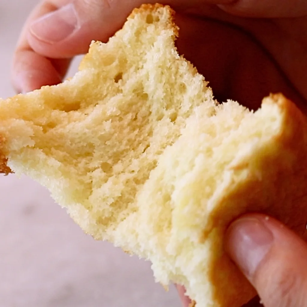 showing the texture of soft and moist vanilla cake
