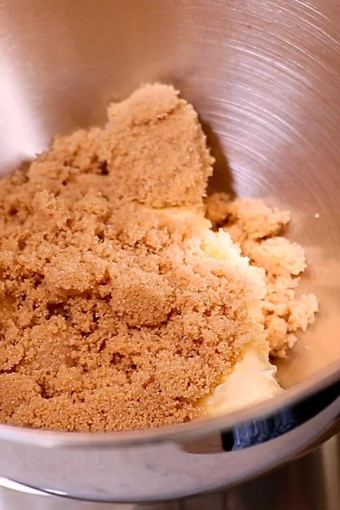 butter and brown sugar in a bowl