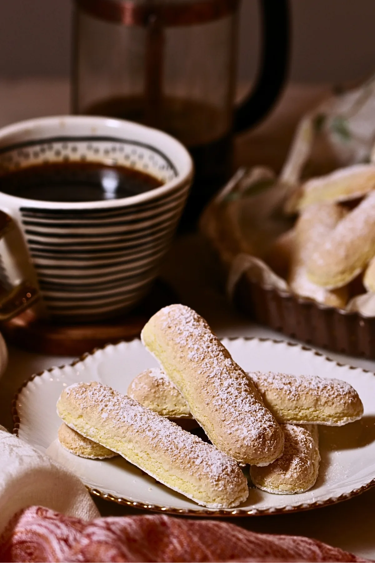 ladyfingers and a coffee set